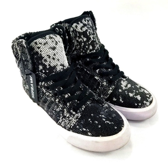 Supra Women's Shoes Skytop Skate Sequence Black - Picture 1 of 8